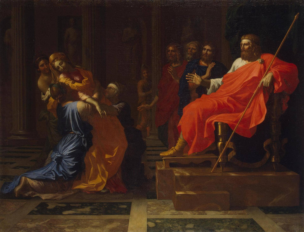 Esther before Ahasuerus by Nicolas Poussin — hand-painted cultural oil painting reproduction on canvas