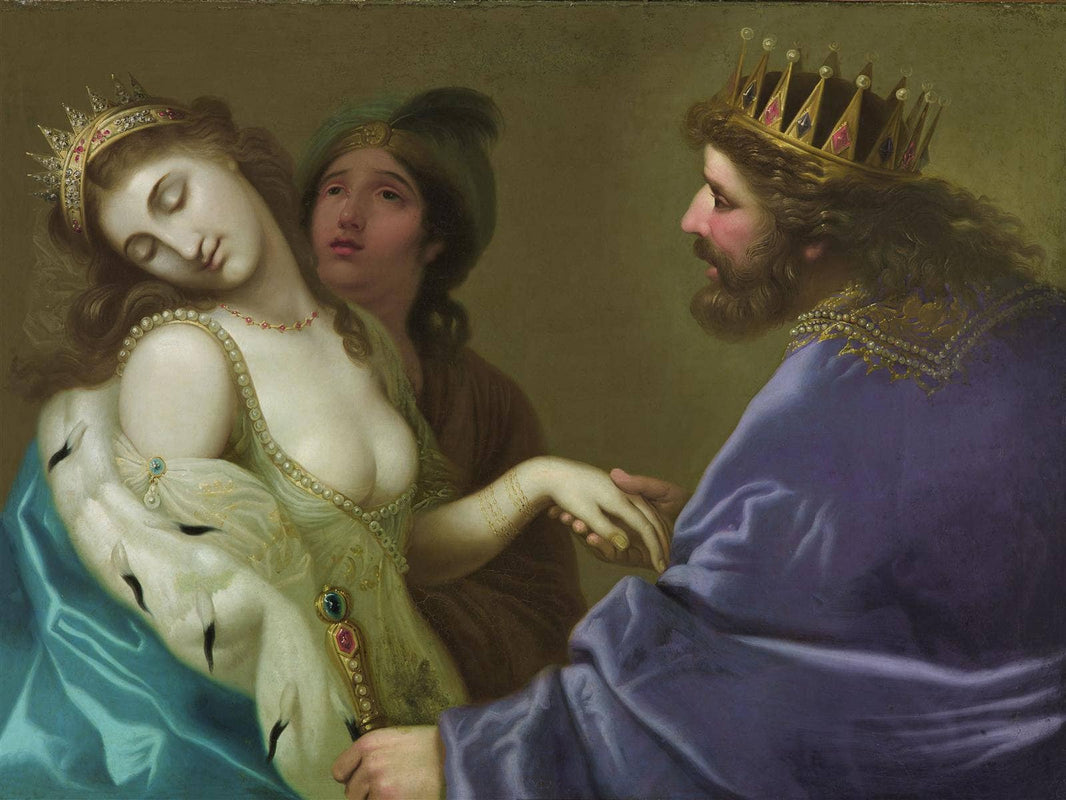 Esther before Ahasuerus by PranciÅ¡kus SmugleviÄius — hand-painted portrait oil painting reproduction on canvas