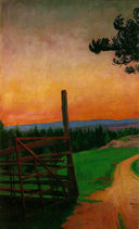 Estrada Rural by Harald Sohlberg — rural oil painting wall art