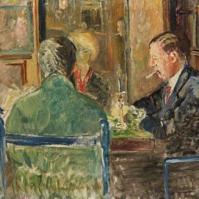 Et Bridgeparti by Oda Krohg — hand-painted portrait oil painting reproduction on canvas