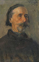 Etude of the male head by Nikolai Kuznetsov — male oil painting wall art, Realism
