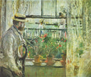 Eugene Manet on the Isle of Wight by Berthe Morisot — hand-painted botanical oil painting reproduction on canvas