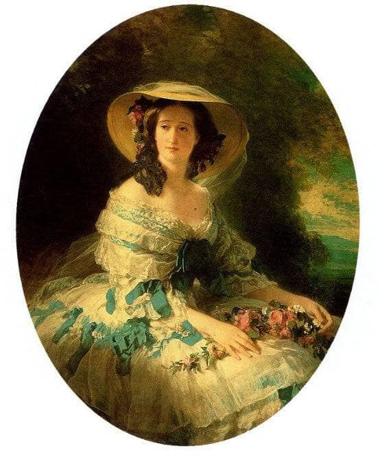 Eugénie de Montijo, Empress of France by Franz Xaver Winterhalter — hand-painted portrait oil painting reproduction on canvas
