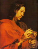 Evangelist John by Anthony van Dyck — religion oil painting wall art, Baroque