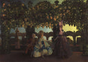 Evening by Konstantin Somov — hand-painted botanical oil painting reproduction on canvas