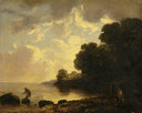 Evening by Apollinary Goravsky — seascapes oil painting wall art, Romanticism