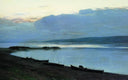 Evening at Volga by Isaac Levitan — hand-painted landscape oil painting reproduction on canvas