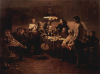 Evening company by Vladimir Makovsky — hand-painted portrait oil painting reproduction on canvas