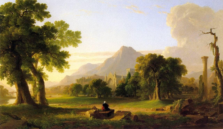 Evening of Life by Asher Brown Durand — hand-painted landscape oil painting reproduction on canvas