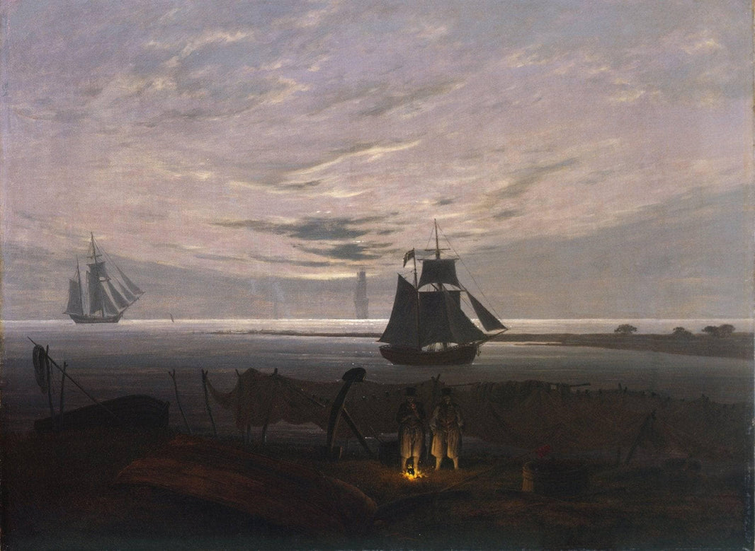 Evening on the Baltic Sea by Caspar David Friedrich — hand-painted landscape oil painting reproduction on canvas