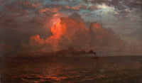 Evening on the Sea by Frederic Edwin Church — hand-painted landscape oil painting reproduction on canvas