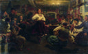 Evening party by Ilya Repin — group oil painting wall art, Realism