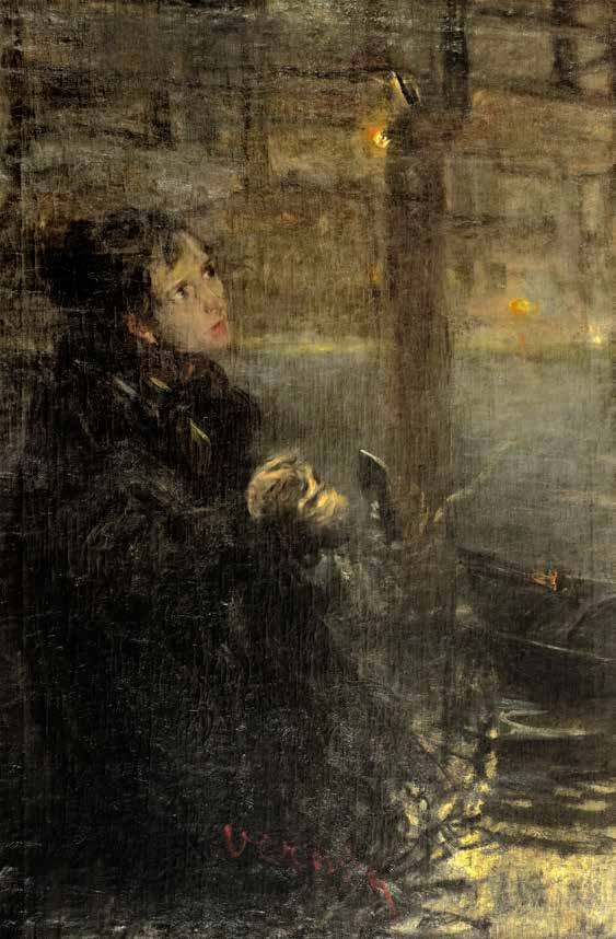 Evening prayer by Umberto Veruda — hand-painted portrait oil painting reproduction on canvas