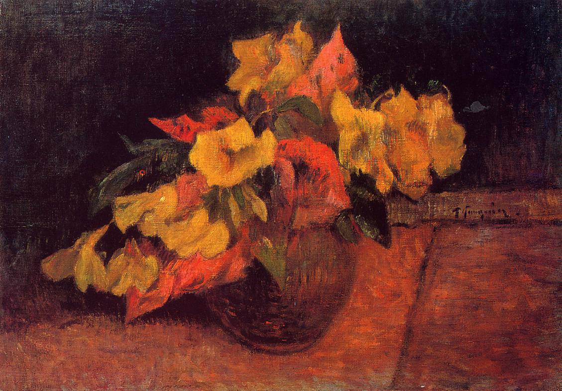 Evening primroses in the vase - Paul Gauguin