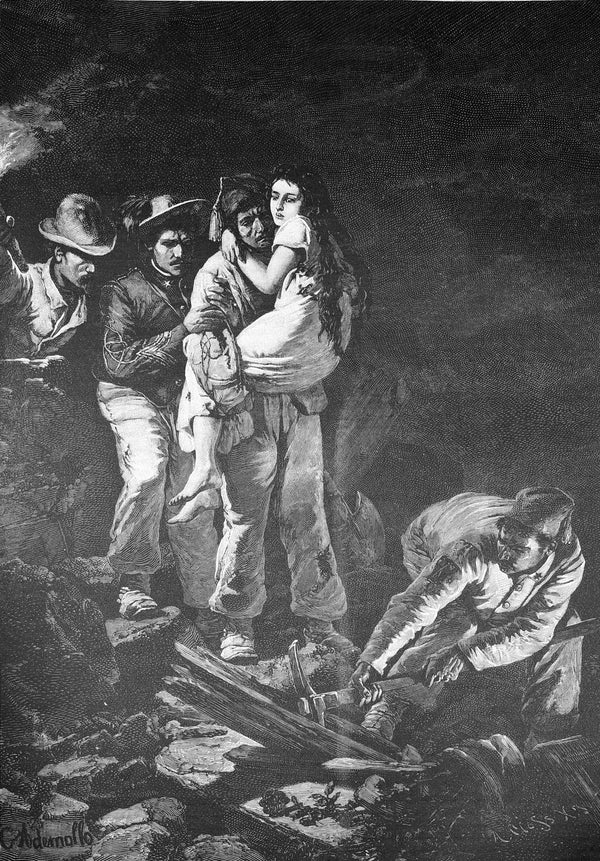 Excavation of the buried people