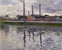 Factories at Argenteuil by Gustave Caillebotte — hand-painted botanical oil painting reproduction on canvas