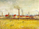 Factories at Asnieres, Seen from the Quai de Clichy by Vincent van Gogh — urban oil painting wall art, Neo Impressionism