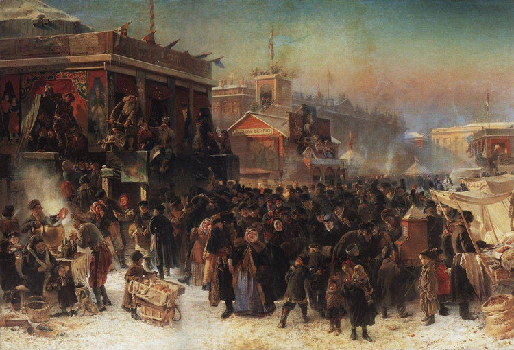 Fair Booths on Admiralty Square, St. Petersburg - Konstantin Makovsky