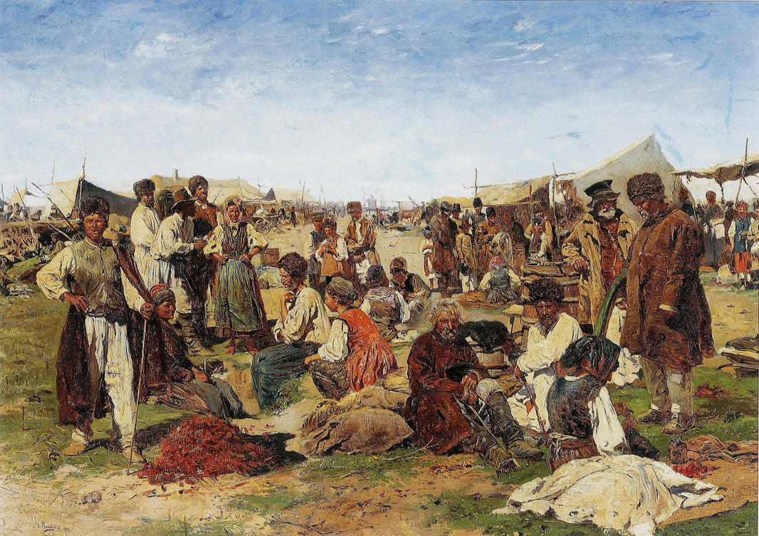 Fair in Ukraine by Vladimir Makovsky — hand-painted portrait oil painting reproduction on canvas