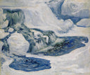 Falls in January by John Henry Twachtman — seascapes oil painting wall art, Impressionism