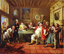 Falstaff Examining His Recruits by William Hogarth — group oil painting wall art, Rococo