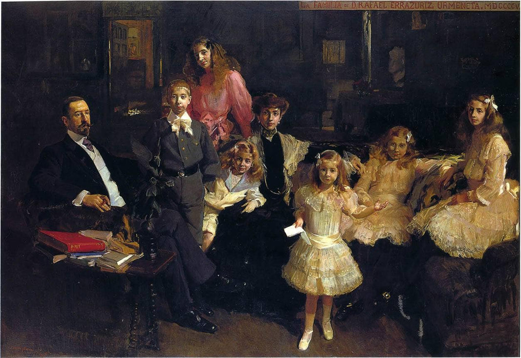 Family Eratruriz by Joaquín Sorolla — hand-painted portrait oil painting reproduction on canvas