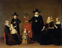 Family Group with Black Servant by Willem Cornelisz Duyster — hand-painted portrait oil painting reproduction on canvas