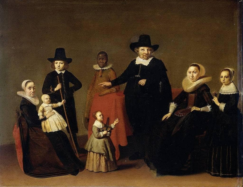 Family Group with Black Servant on gallery wrap
