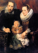 Family Portrait by Anthony van Dyck — group oil painting wall art, Baroque