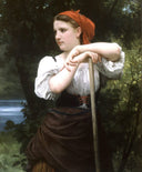 Faneuse by William-Adolphe Bouguereau — hand-painted portrait oil painting reproduction on canvas