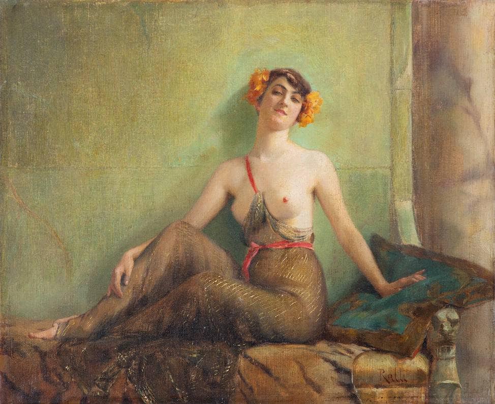 Fantasy by Théodore Ralli — hand-painted portrait oil painting reproduction on canvas