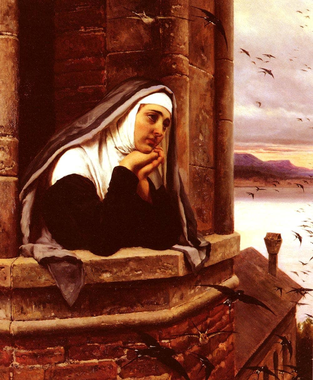 Far Away Thoughts by Eugene de Blaas — hand-painted cultural oil painting reproduction on canvas