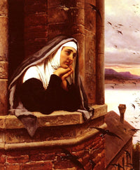 Far Away Thoughts by Eugene de Blaas — hand-painted cultural oil painting reproduction on canvas