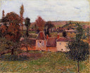 Farm at Basincourt by Camille Pissarro — vintage oil painting wall art, Impressionism