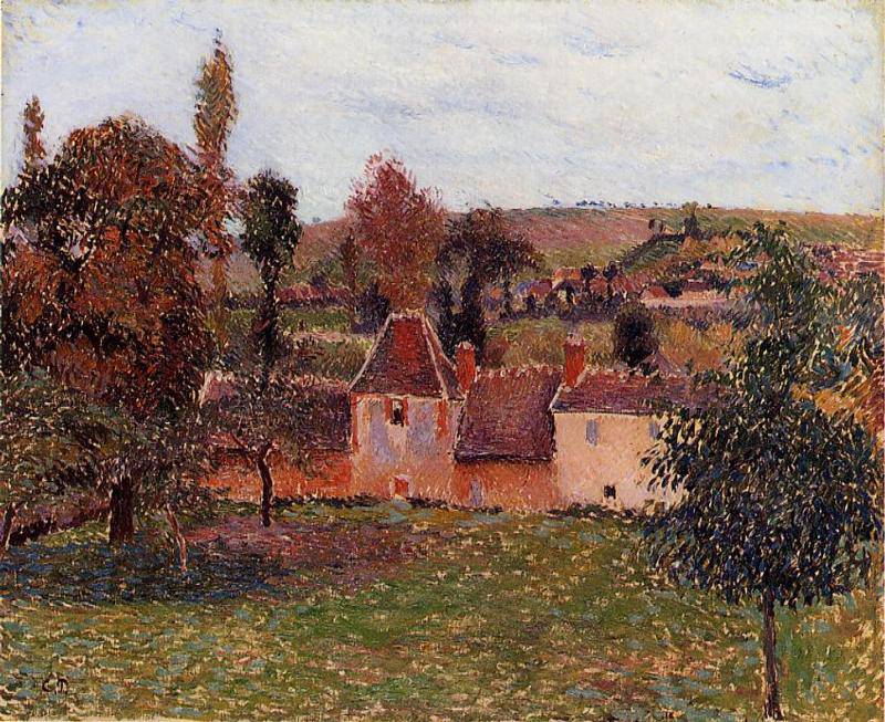 Farm at Basincourt - Camille Pissarro