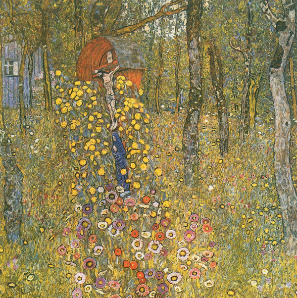 Farm Garden with Crucifix