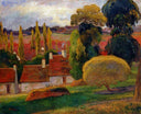 Farm in Brittany by Paul Gauguin — hand-painted abstract oil painting reproduction on canvas