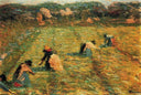 Farmers at work (Risaiole) by Umberto Boccioni — rural oil painting wall art, Impressionism