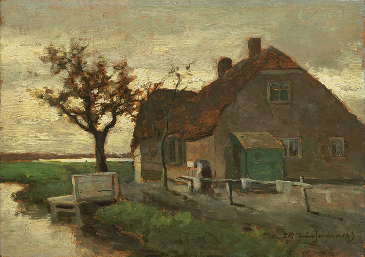 Farmhouse on a canal - Johan Hendrik Weissenbruch