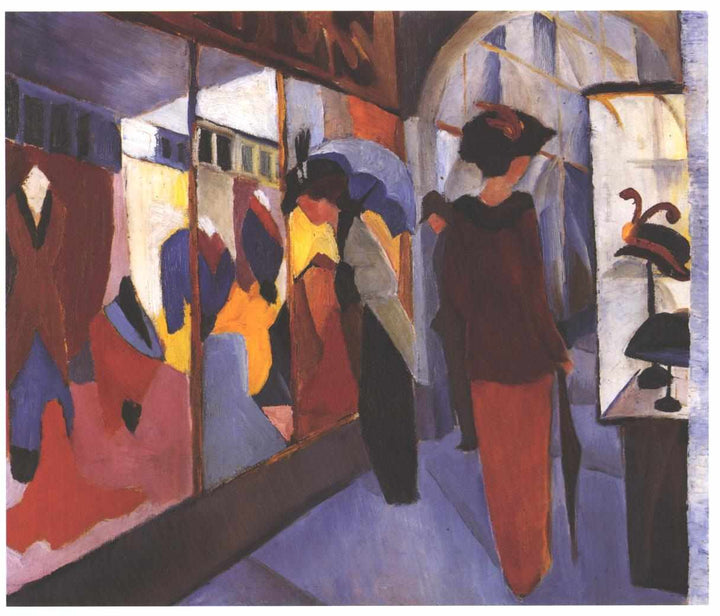 Fashion Store by August Macke — hand-painted abstract oil painting reproduction on canvas