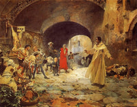 Father Jofré Protecting a Madman by Joaquín Sorolla — hand-painted cultural oil painting reproduction on canvas