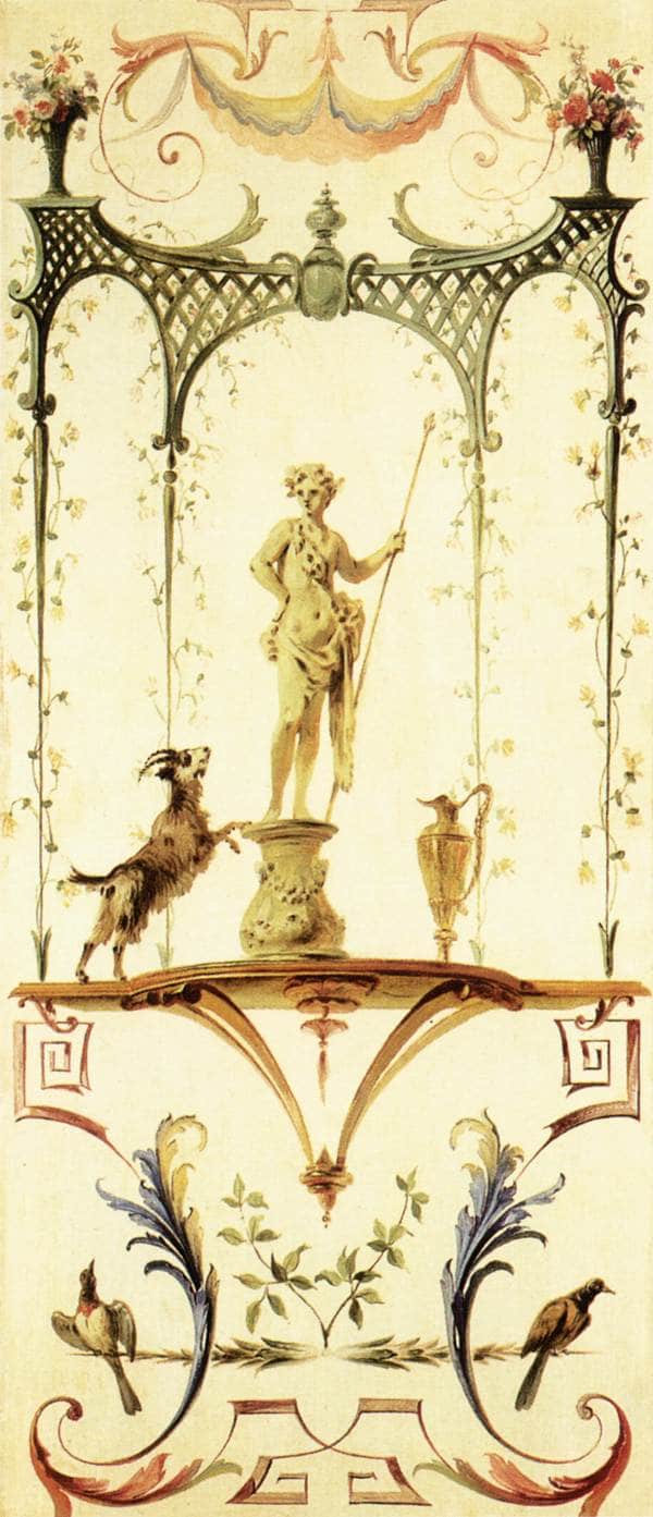 Faun by Antoine Watteau, hand-painted cultural oil painting reproduction on canvas