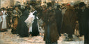 Today's square by Giacomo Favretto, religious oil painting wall art, Realism