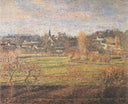February, Sunrise, Bazincourt by Camille Pissarro — rural oil painting wall art, Impressionism