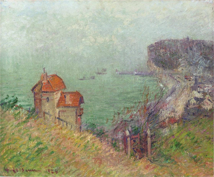 Fecamp   Gray Weather by Gustave Loiseau — hand-painted landscape oil painting reproduction on canvas