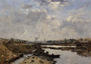 Fecamp, the Inner Port under Construction - Eugene Boudin