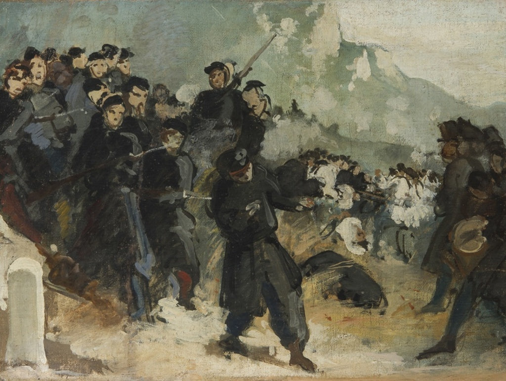 Sketch for the battle of Varese - Federico Faruffini