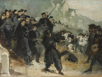 Sketch for the battle of Varese by Federico Faruffini — hand-painted portrait oil painting reproduction on canvas