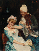 The musician by Federico Andreotti — female oil painting wall art, Romanticism
