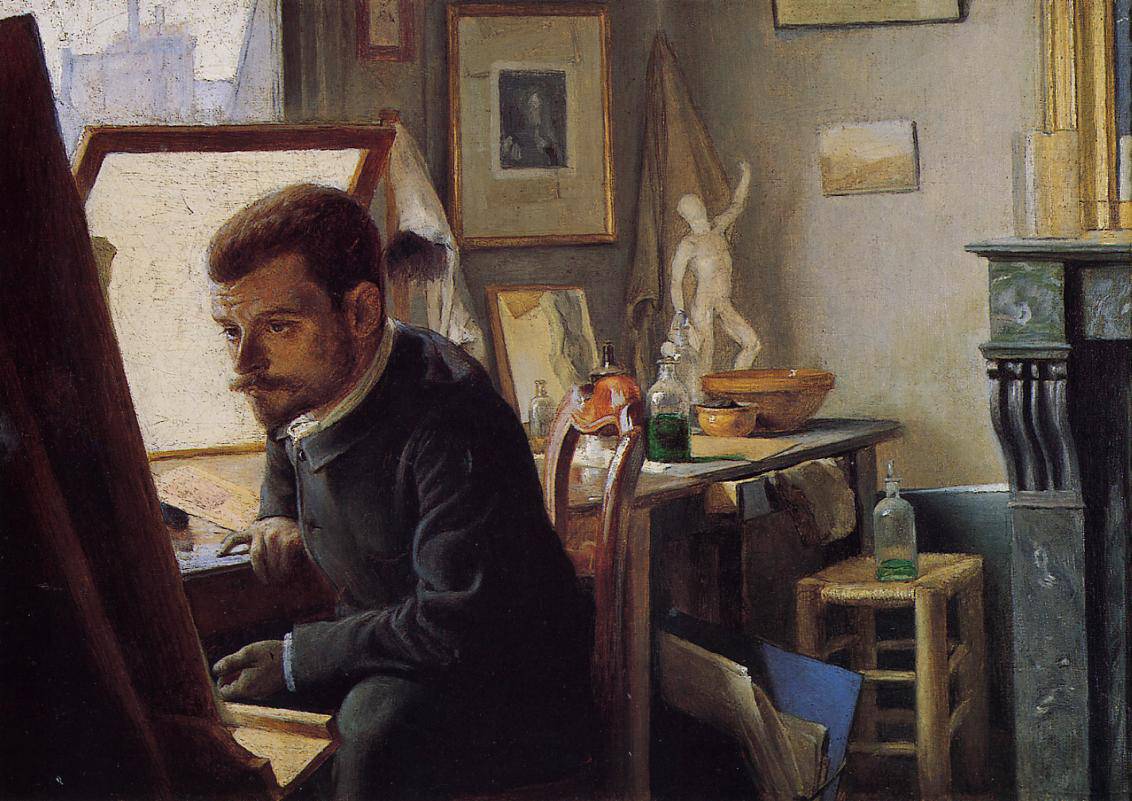 Felix Jasinski in His Printmaking Studio - Felix Vallotton